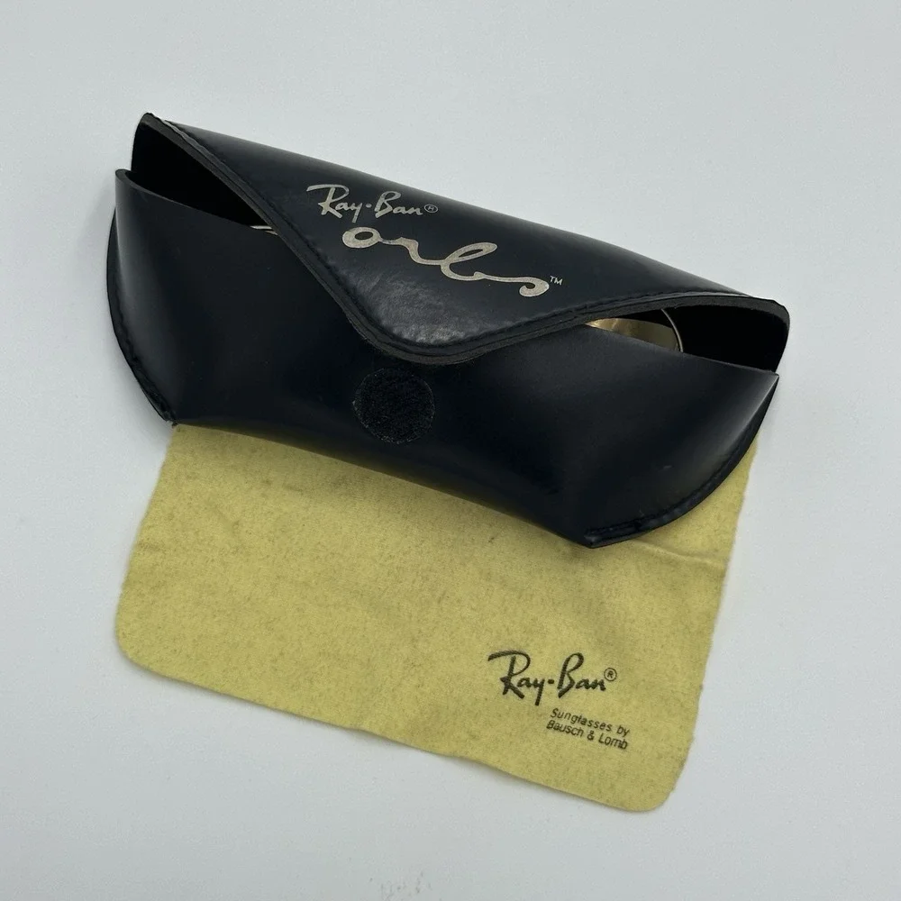 VTG B&L Ray-Ban W2177 Orbs Oval Sunglasses Mens Arista Matte Gold Made In USA 90